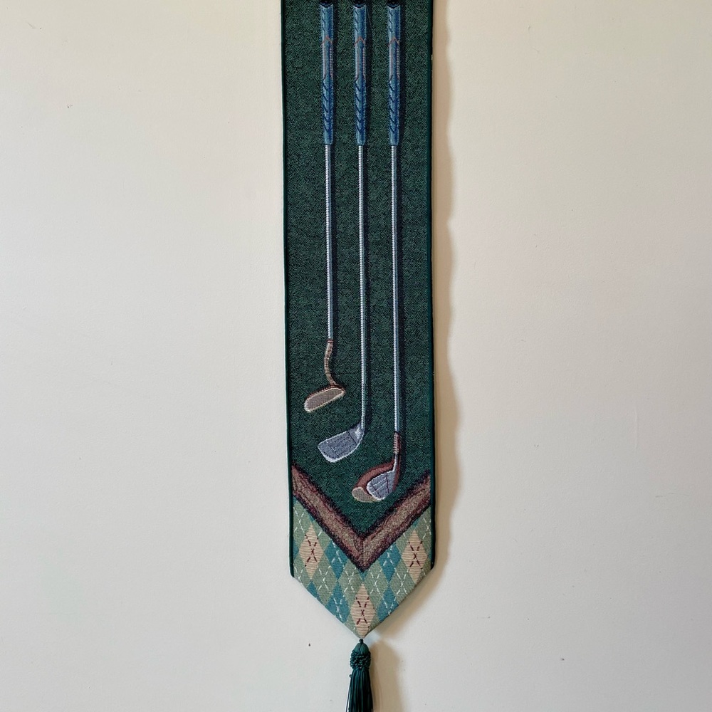 Links Bell Pull Golf Wall Tapestry (5.75”x41”) - Picture 3 of 6